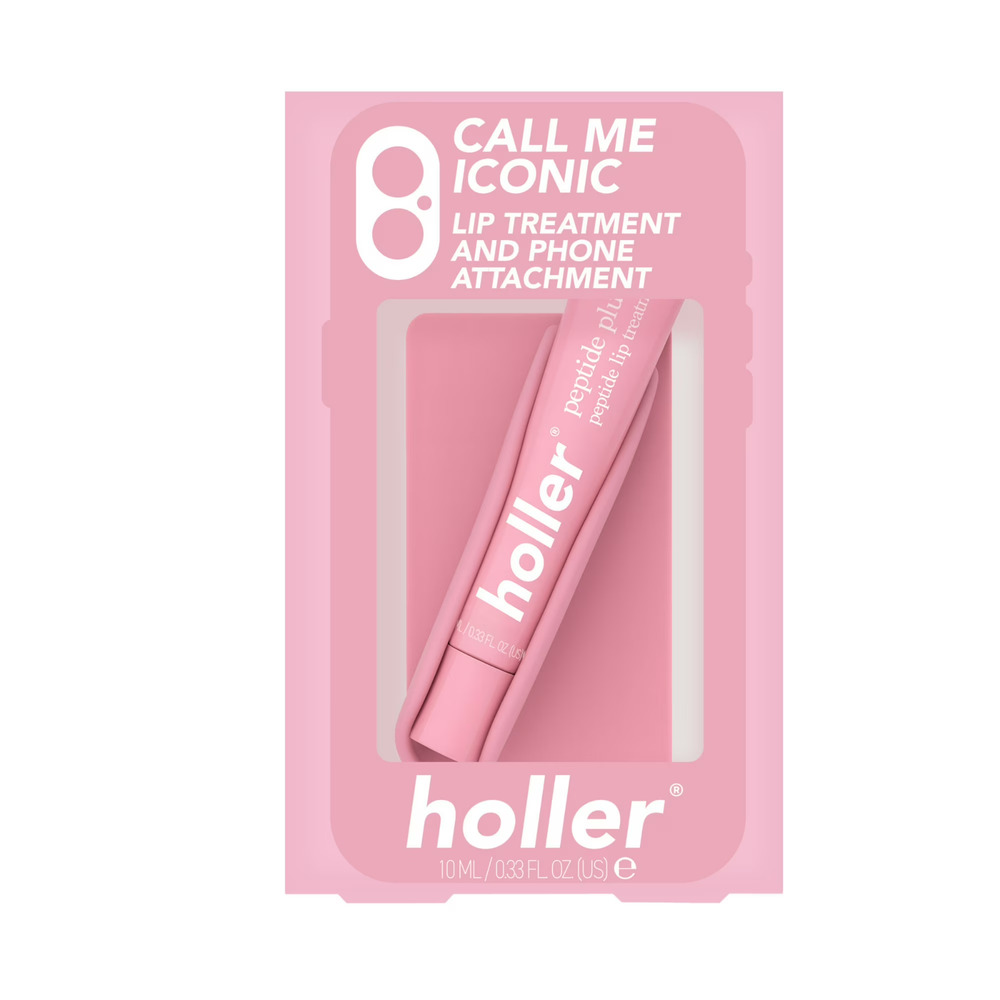 Holler Call Me Iconic Lip Gloss Treatment Set with Phone Holder, 2 Piece